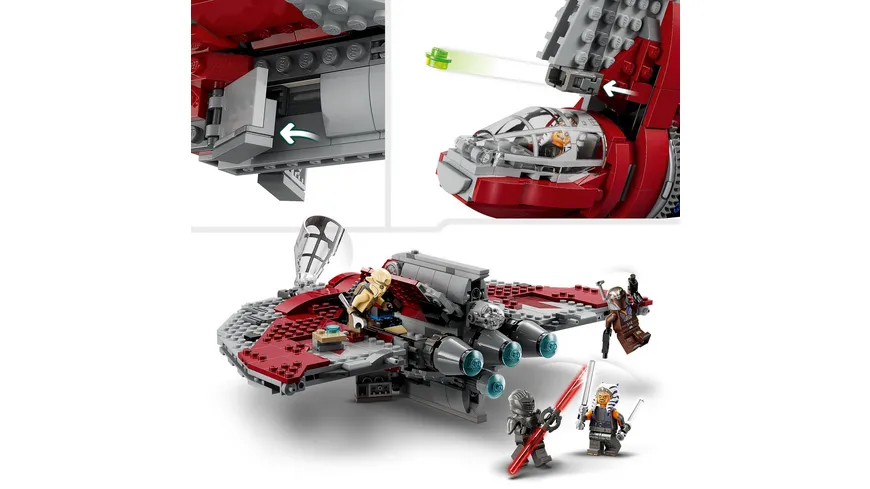 LEGO Star Wars 75362 Ahsoka Tanos T-6 Jedi Shuttle, Raumschiff-Spielzeug