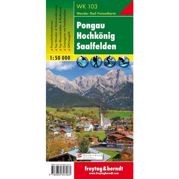 Pongau, Hochkönig, Saalfelden 1 : 50 000. WK 103 - Wanderkarte