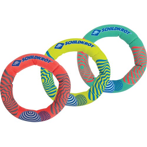 SCHILDKRÖT NEOPREN DIVING RINGS, 3 TAUCHRINGE MIT SANDFÜLLUNG, Ø 14CM, GUT ZU GREIFEN, ST