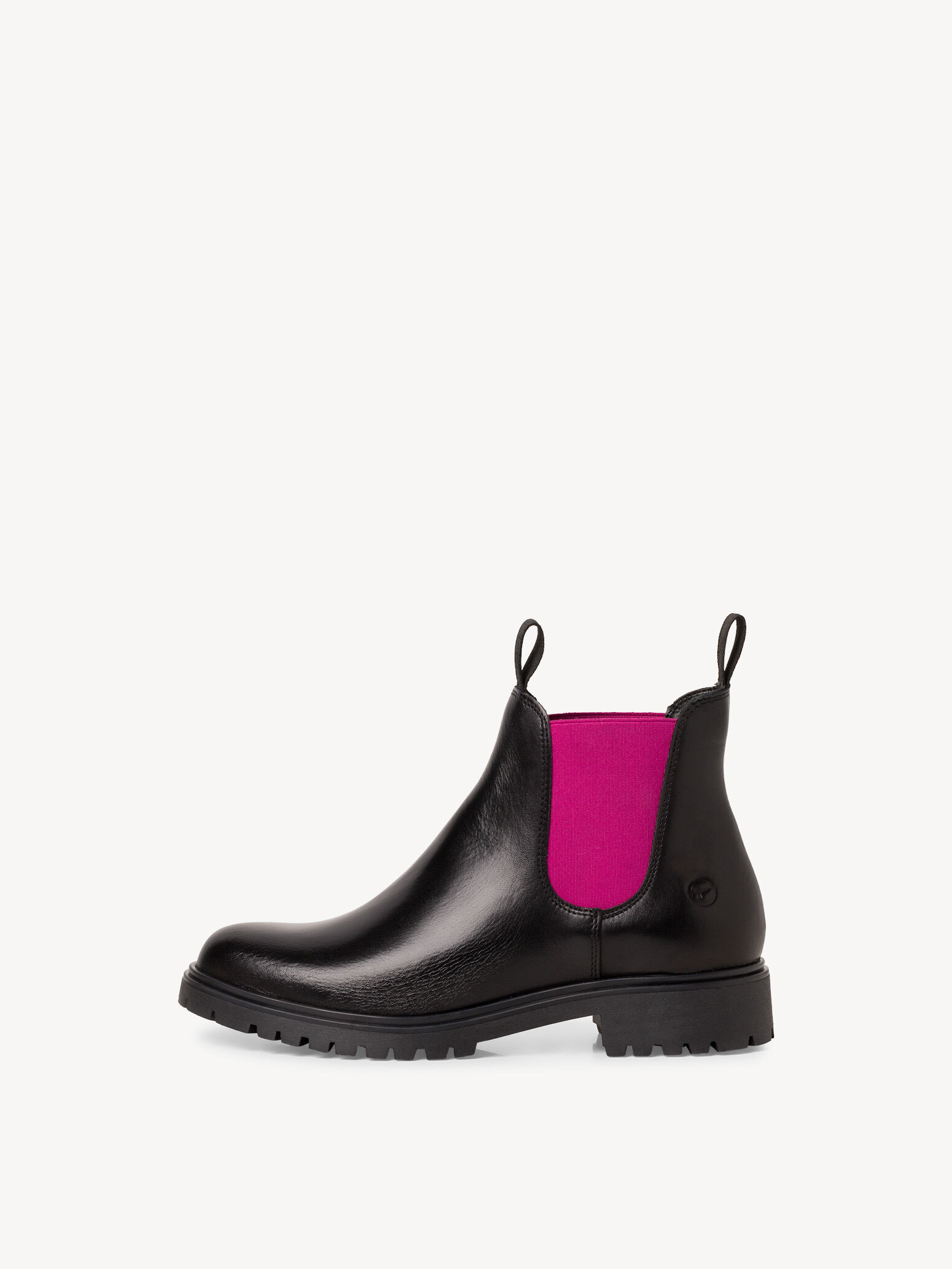 Bottine Chelsea en cuir - noir