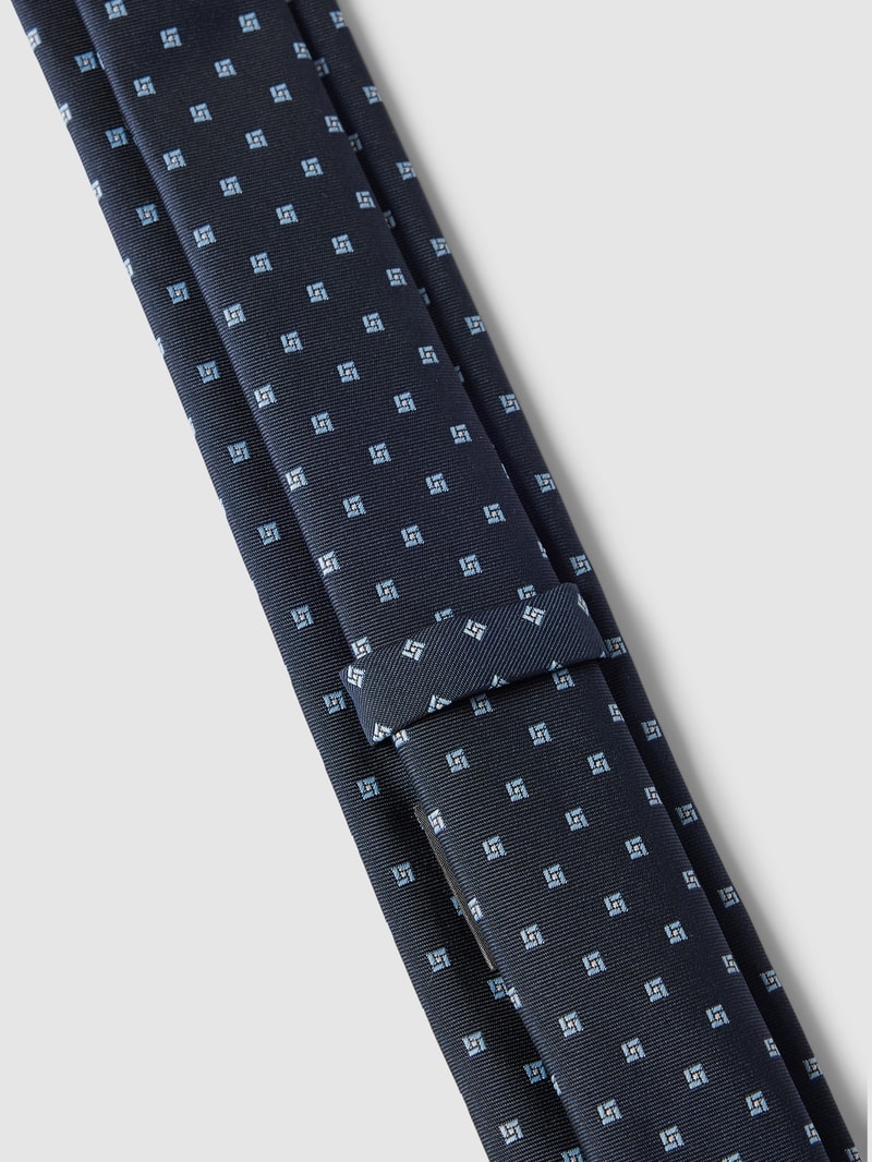 Krawatte mit Allover-Muster Modell 'Tie' in marineblau