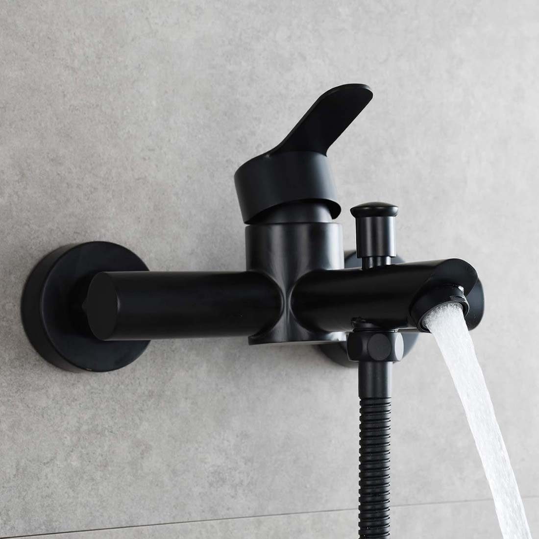 DRSEON Wannenarmatur Badarmatur Einhebelmischer für die Dusche Rostfreier Stahl
