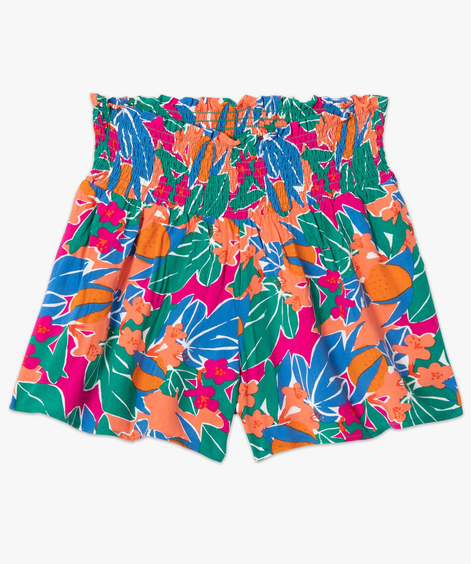 Short femme imprimé avec taille smockée imprime | GEMO