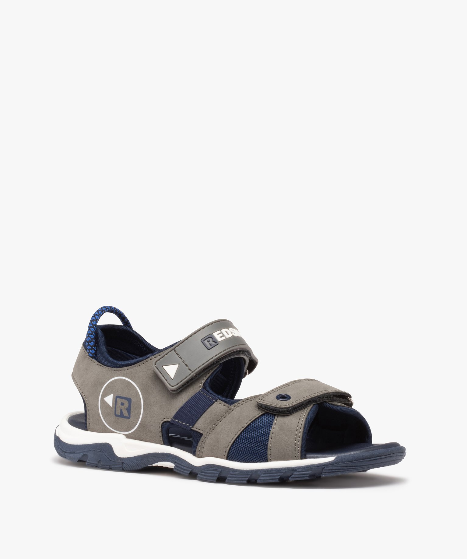 Sandales sport Garçon à brides scratch - Redskins gris | GEMO