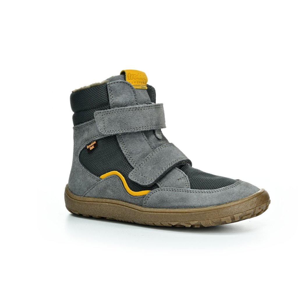 Froddo G3160205-3 Grey graue gefütterte Barfuß-Stiefeletten mit Membran