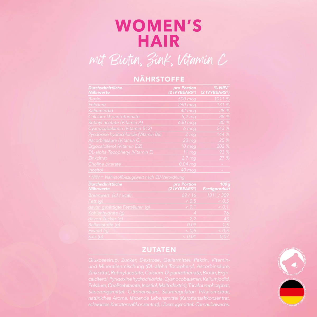 Haarvitamine für Frauen (60 Stück), 150 g