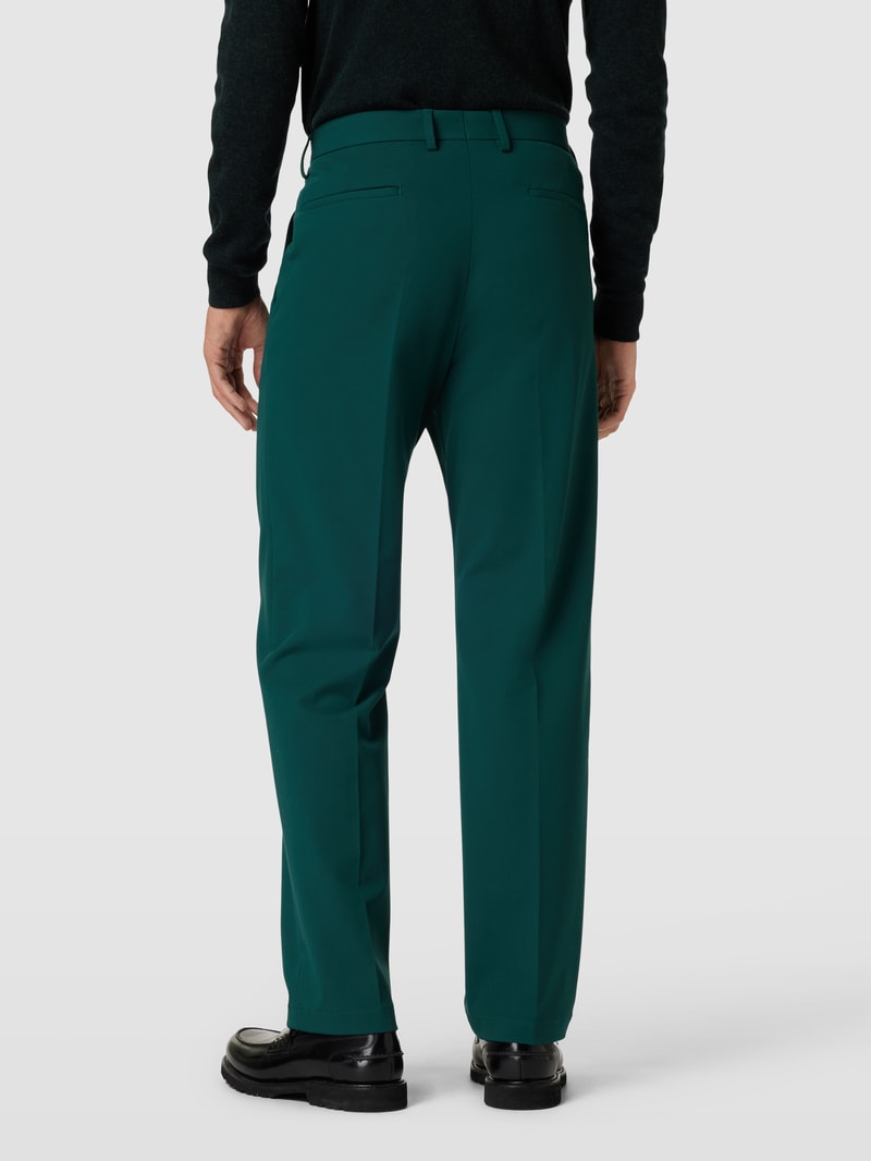 Regular Fit Anzughose mit Bundfalten Modell 'Joe' in grün
