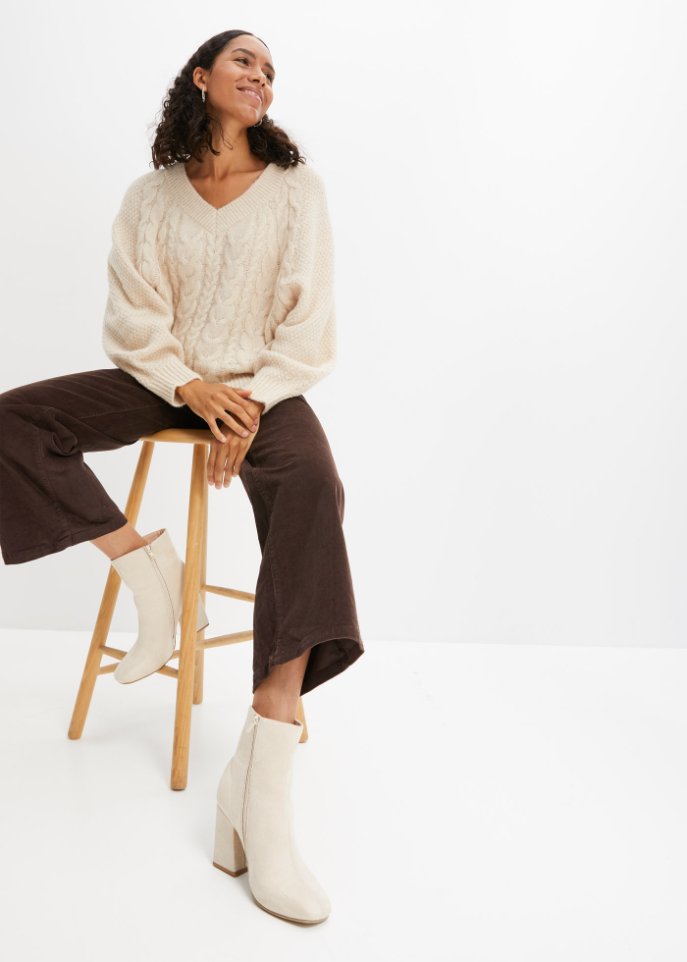 Pullover mit Zopfmuster