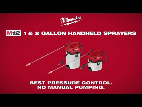 Pulvérisateur à pression portable Milwaukee 4933480782 M12 BHCS3L-201, batterie Li-Ion 3,7 L 12 V 2,0 Ah