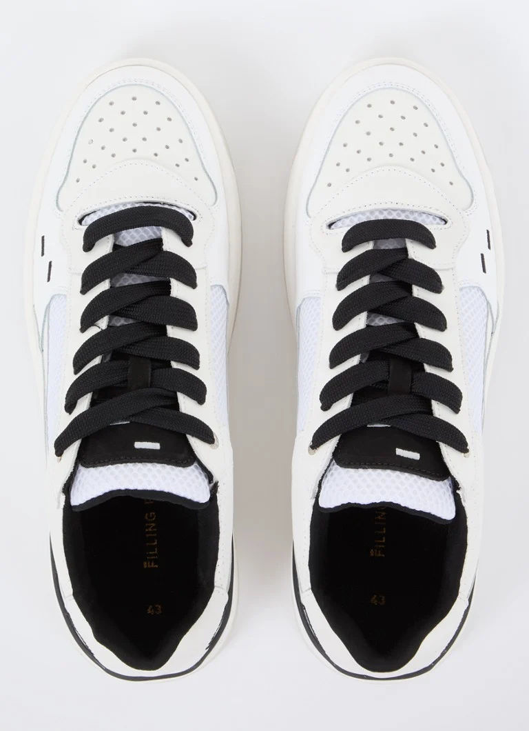 Buty sportowe Filling Pieces Cruiser Crumbs ze skóry z detalami z siateczki
