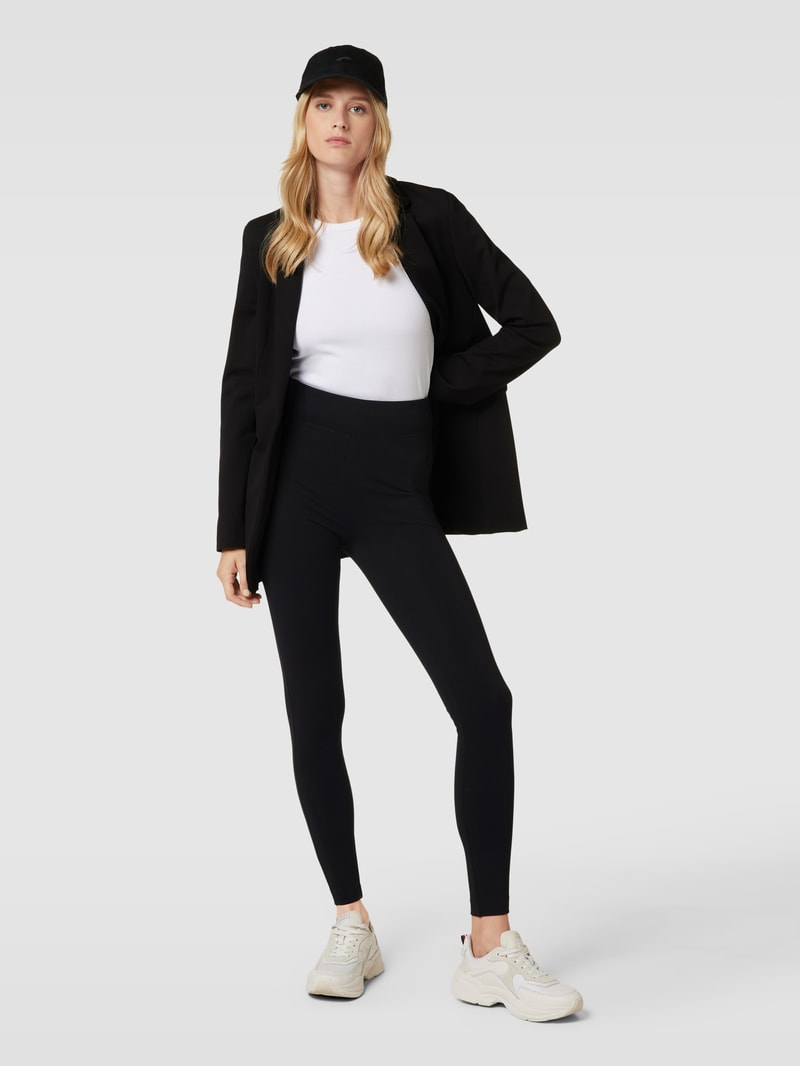 Leggings mit elastischem Bund in schwarz