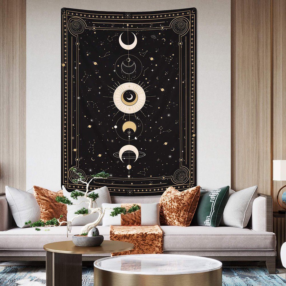 Wandteppich Wandteppich Tarotkarten Wandbehang Ästhetische Retro Wandkunst, Zeaicos