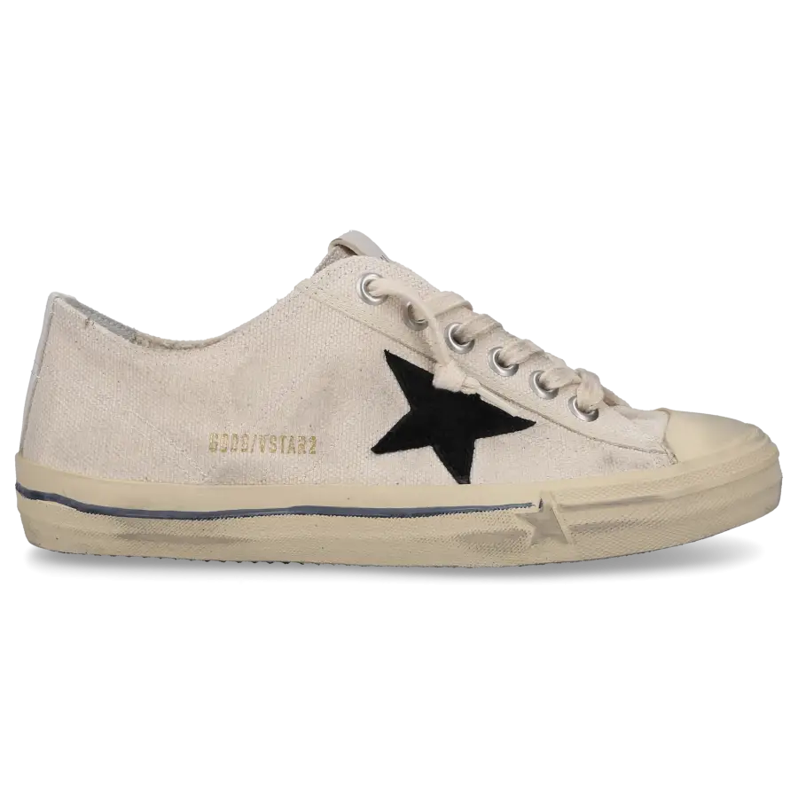 Golden Goose - Damenschuhe V-START 2 Canvas - weiß