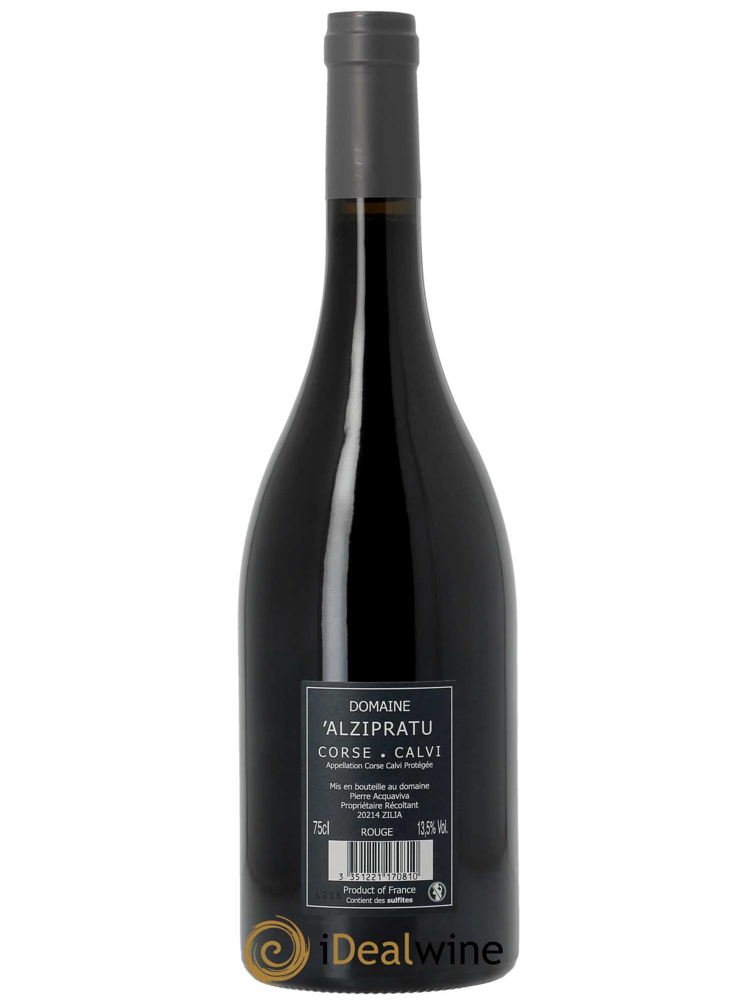Calvi Fiumeseccu Domaine Alzipratu  2022 - Lot de 1 Bouteille