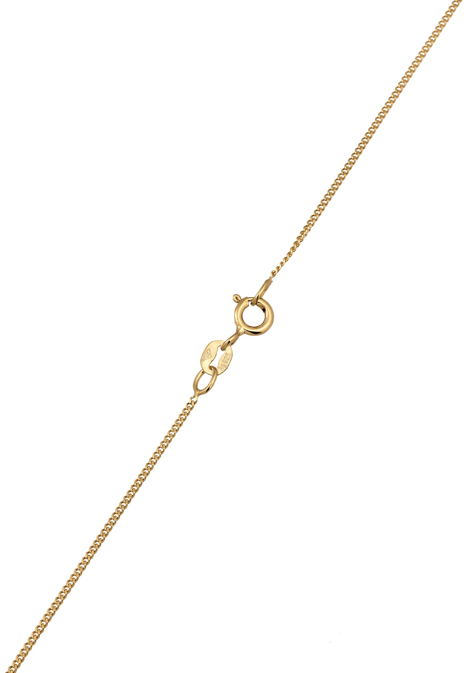 Ciondolo solitario a forma di cuore Elli da donna con cristalli in argento sterling 925 placcato oro