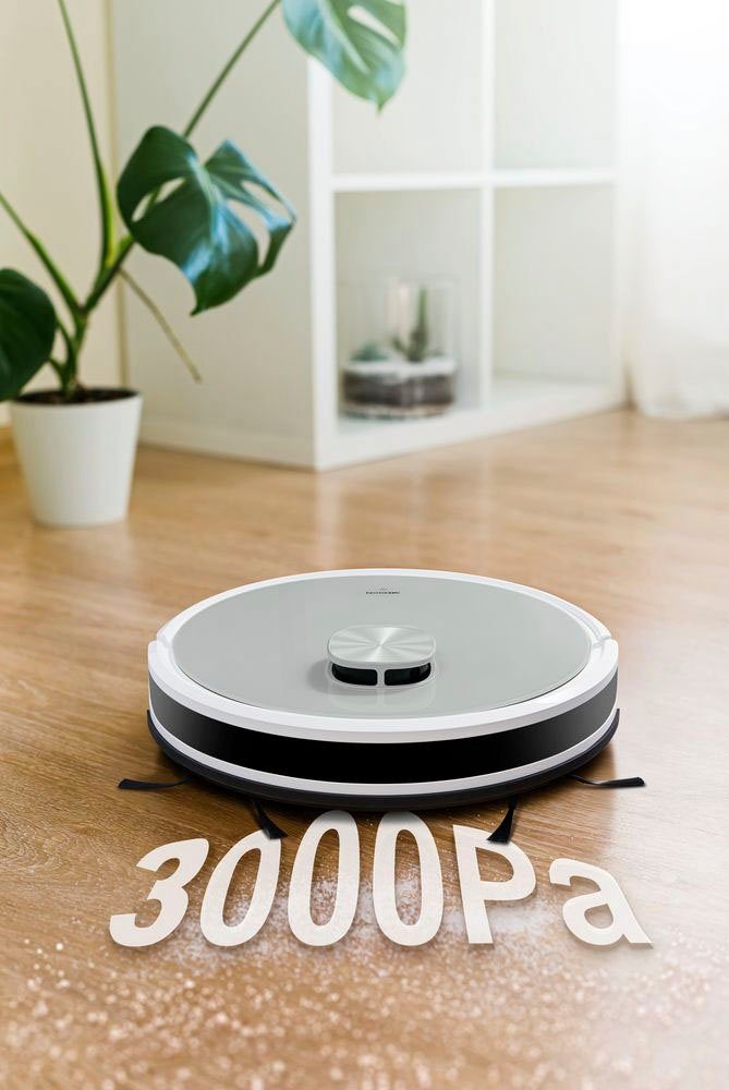 Medion® Nass-Trocken-Saugroboter Saug- und Wischroboter mit Absaugstation (X21 SW), App Steuerung und automatische Entleerung