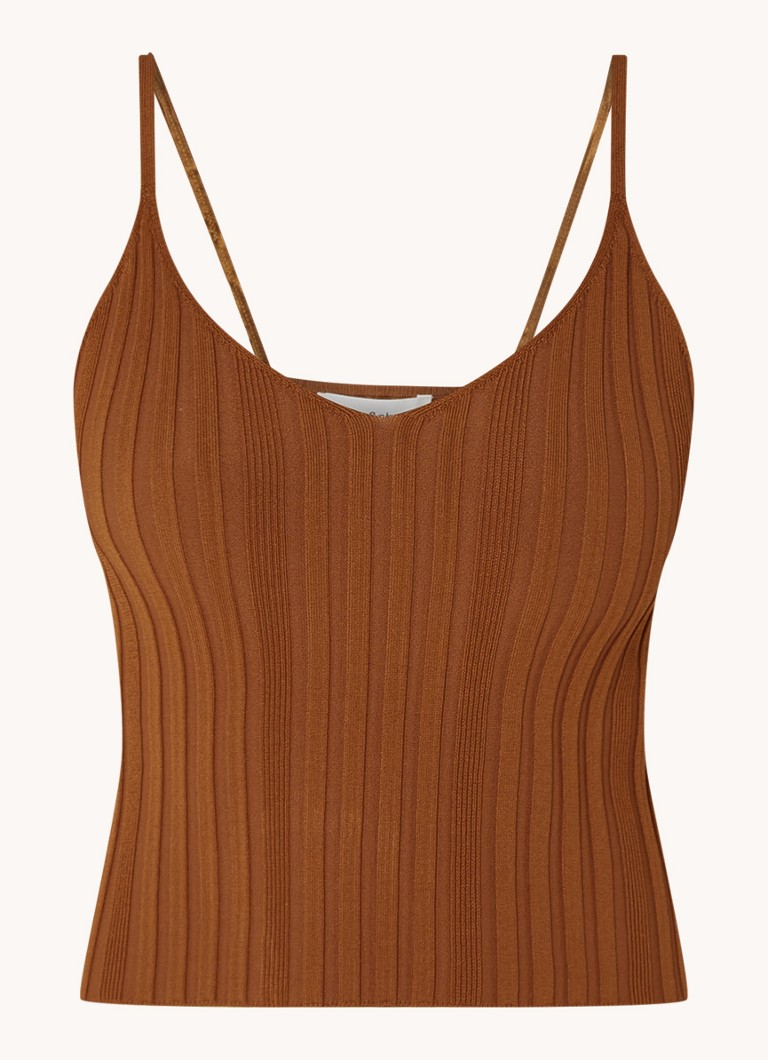 ba&sh Panto top with ribbed structure