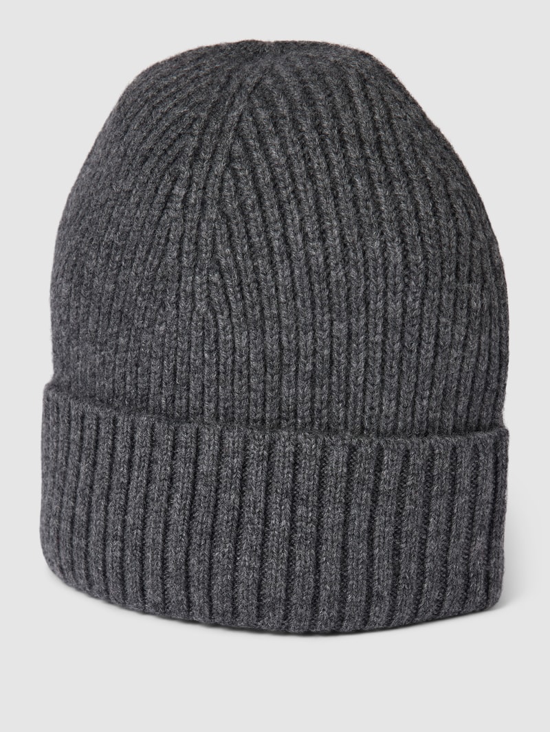 Beanie mit Kaschmir-Anteil in anthrazit meliert