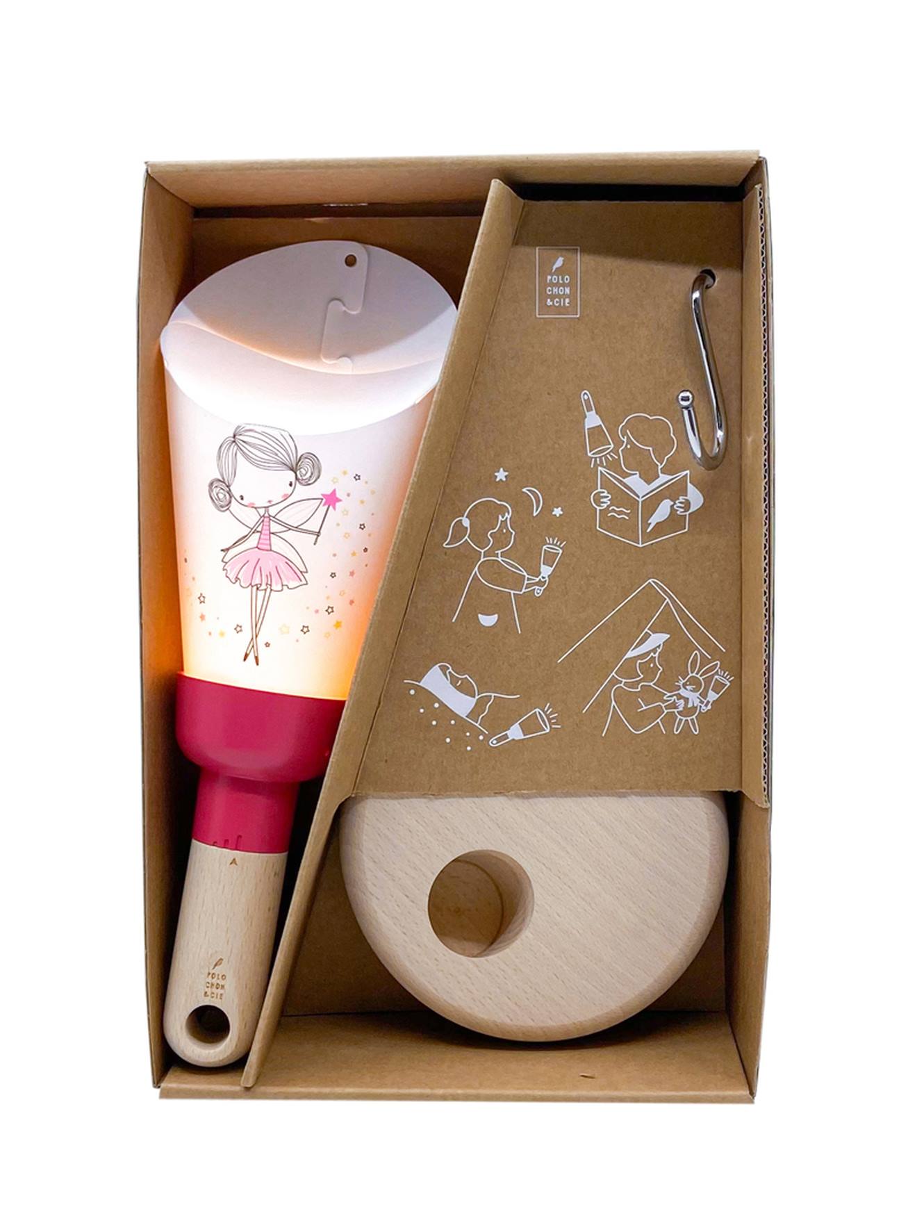 Coffret lampe nomade 5 en 1 Petite Fée MAISON POLOCHON rose