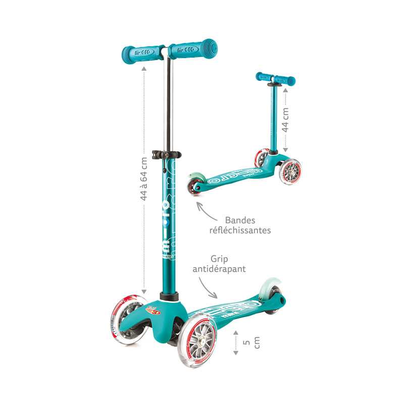 Trottinette 3 Roues LED - Mini Micro Deluxe Jaune