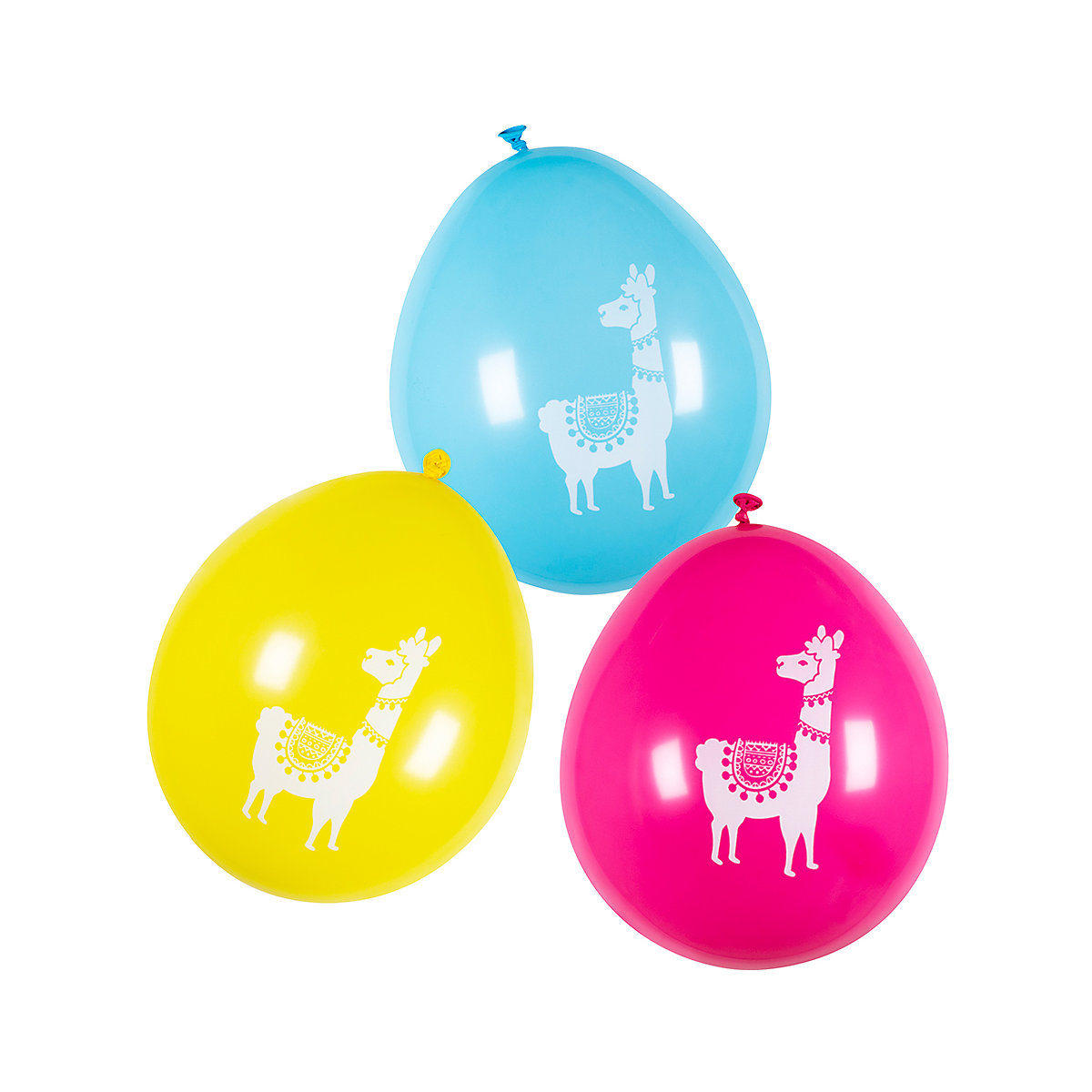 Latexballons Lama 3 sortiert (25 cm), 6 Stück