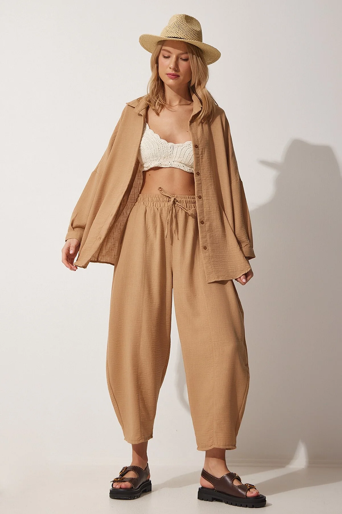 Happiness İstanbul  Zweiteiler - Beige - Regular Fit