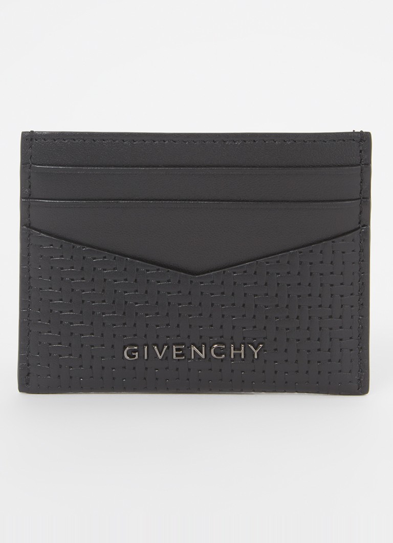 Portofel din piele cu logo Givenchy pentru carduri