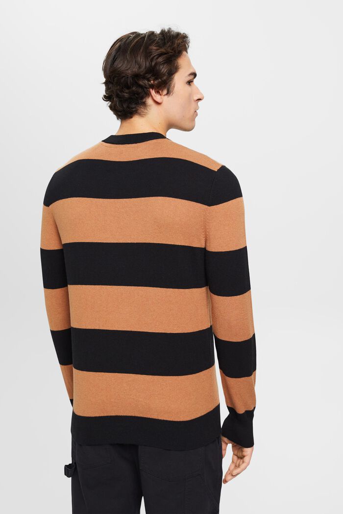 Gestreifter Strickpullover mit Kaschmir