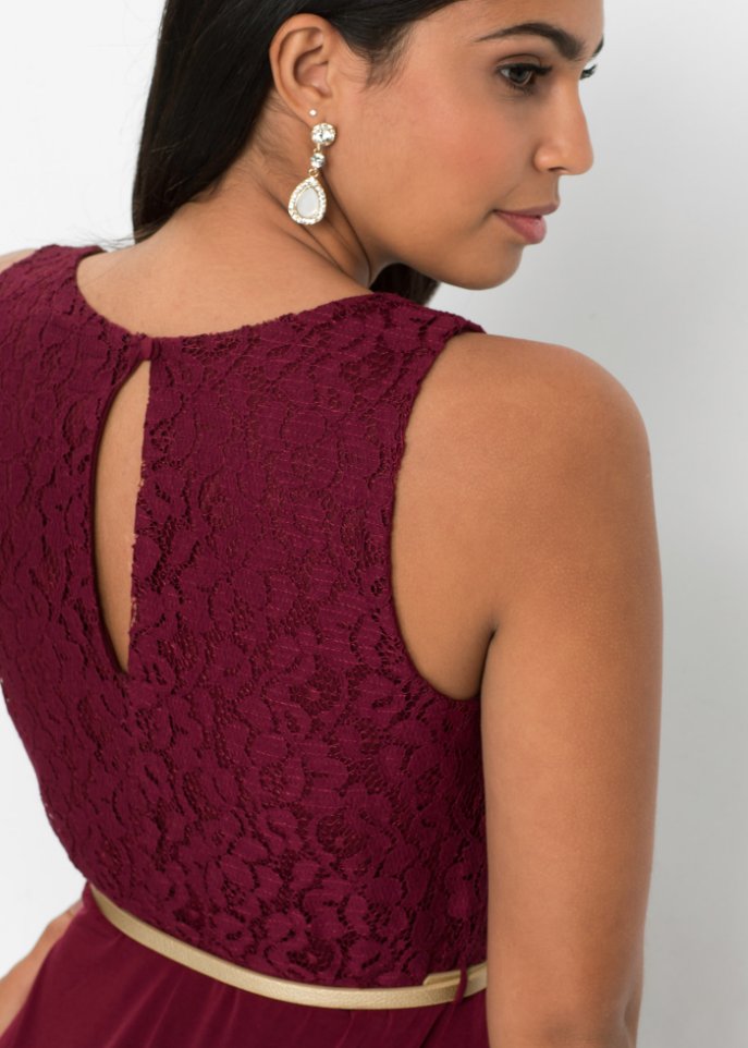 Abend-Maxikleid mit Gürtel (2-tlg.Set)