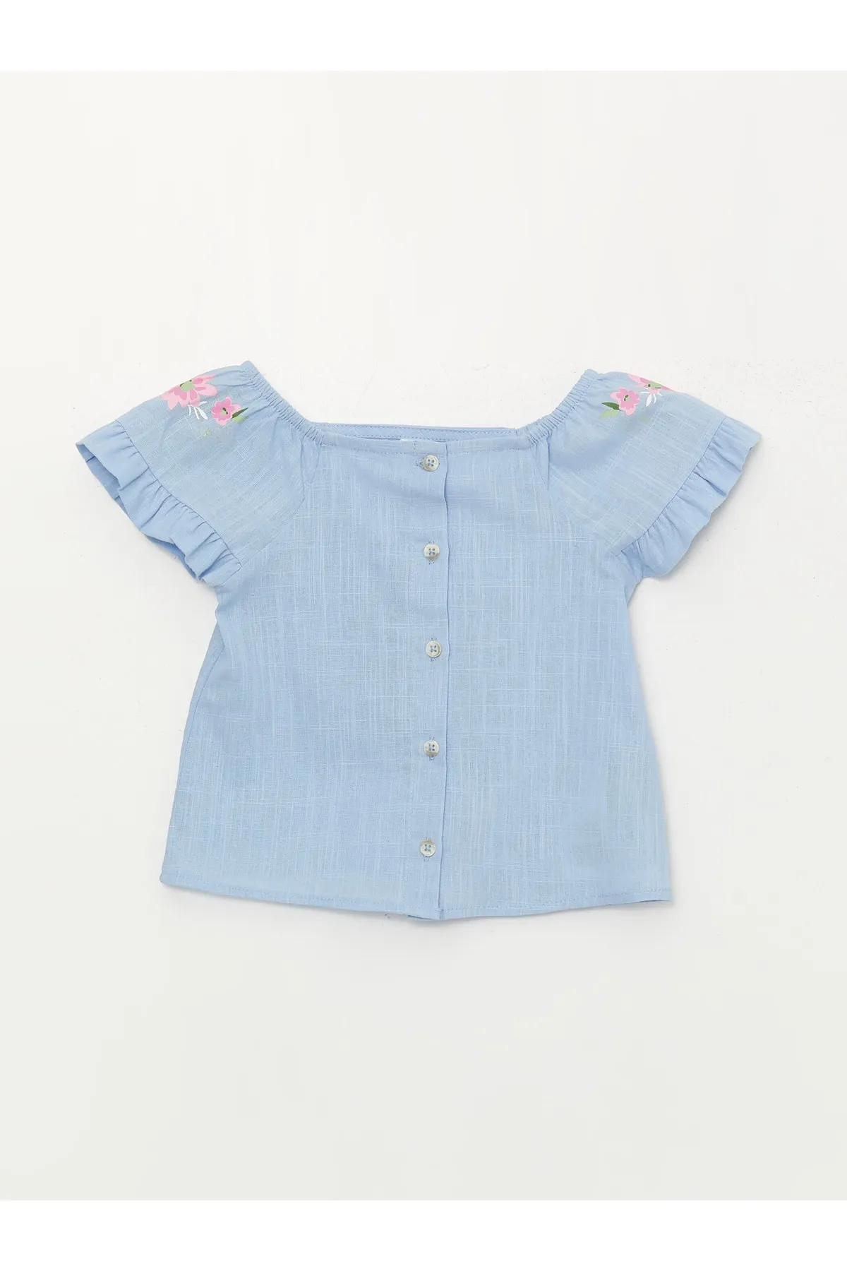 LC Waikiki  2er-Set aus Hemd und Hose mit eckigem Kragen für Baby-Mädchen