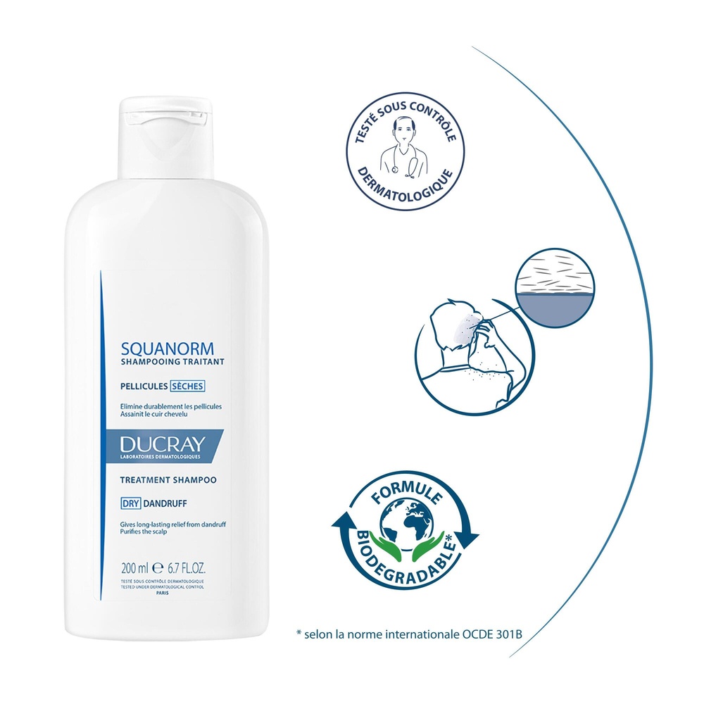Ducray SQUANORM Shampooing PS 200ml Shampooing