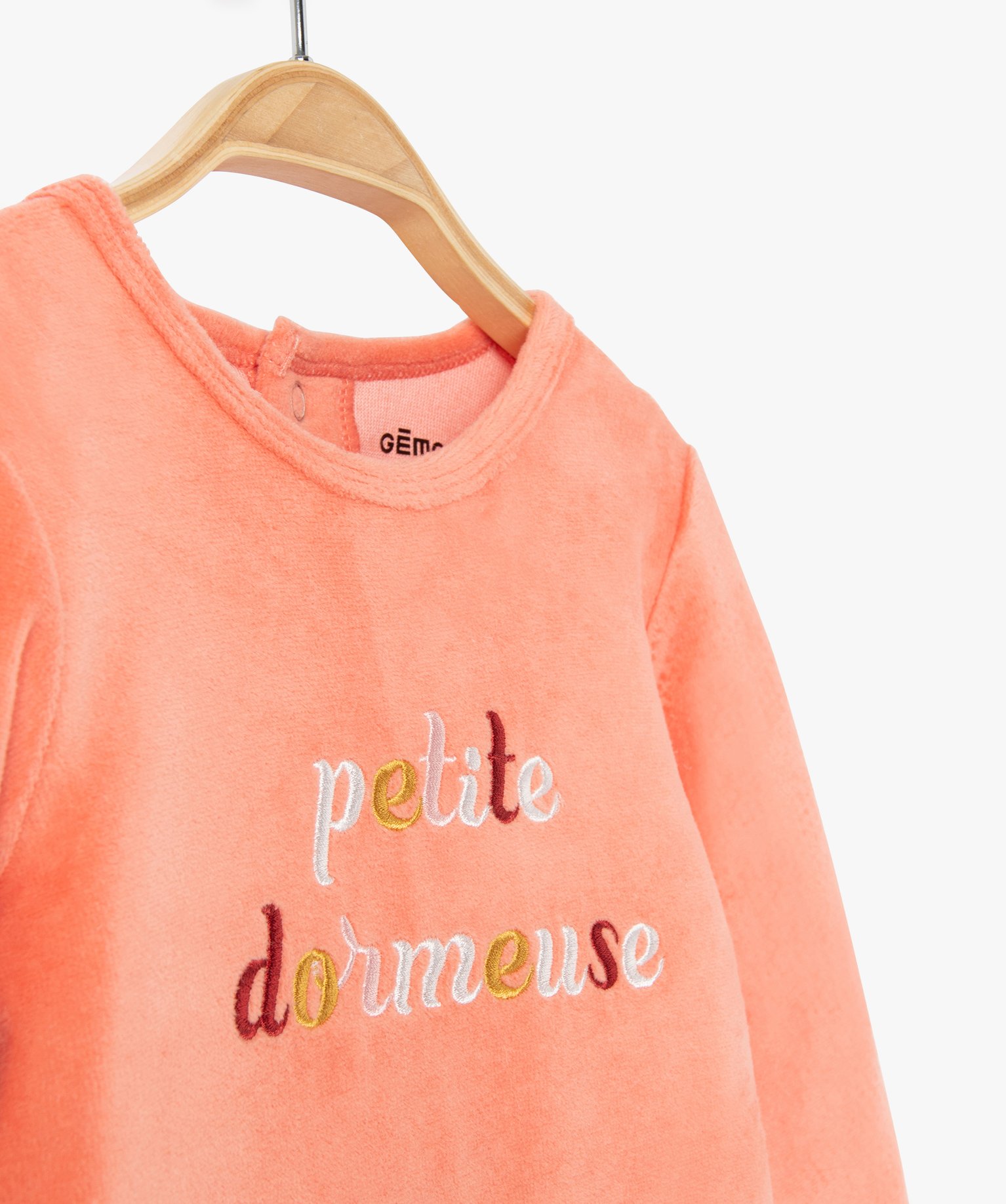 Pyjama bimatière dépareillé bébé fille orange | GEMO