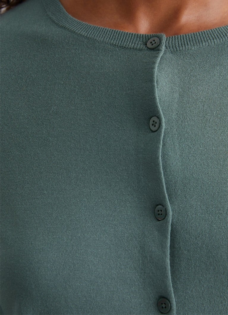 Cardigan Marc O'Polo cu guler rotund și tricotat fin