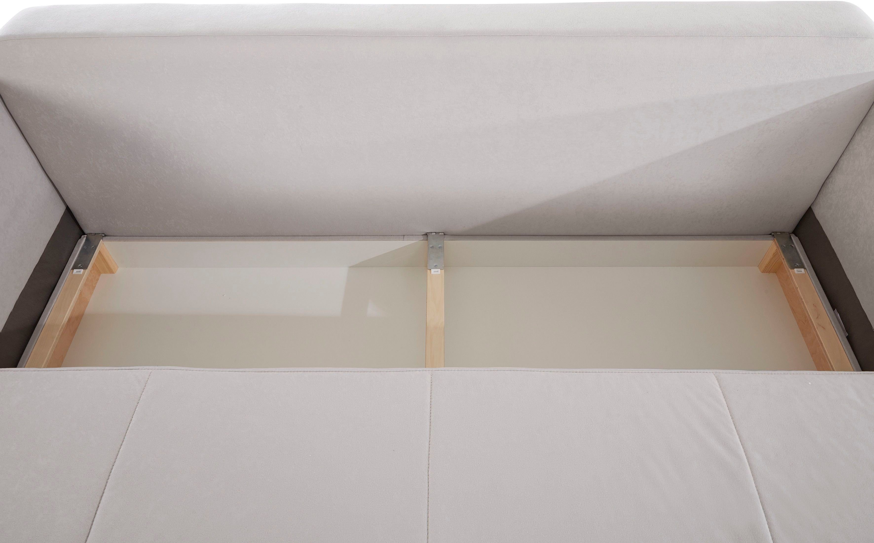 INOSIGN Schlafsofa Berlin, mit Boxspringaufbau, Bettfunktion & Bettkasten, Dauerschlafsofa
