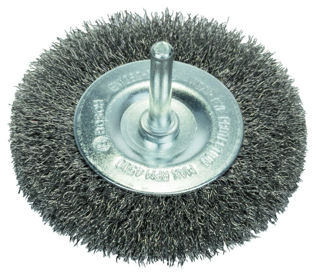 „Bosch Blue Accessories 2608622123“ diskinis šepetys, 80 mm banguotas, 6 mm kotas, nerūdijantis plienas