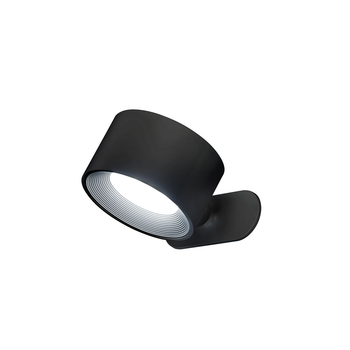 Fischer & Honsel Akku Wandlampe Magnetic Schwarz Ø 8 cm