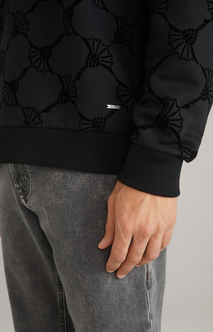 Cornflower-Sweatshirt Tadeo in Schwarz