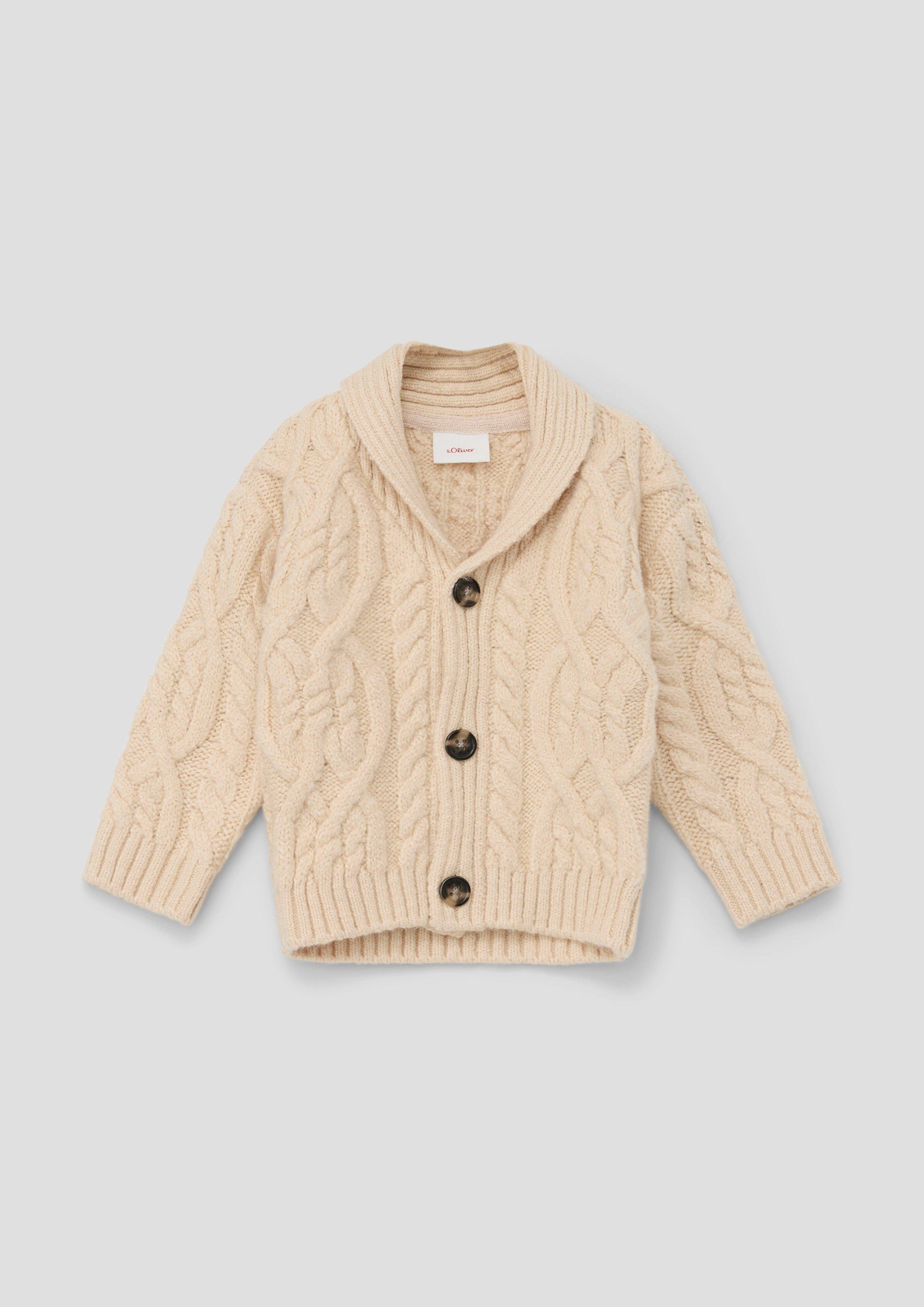 s.Oliver Strickjacke Strickjacke mit Schalkragen