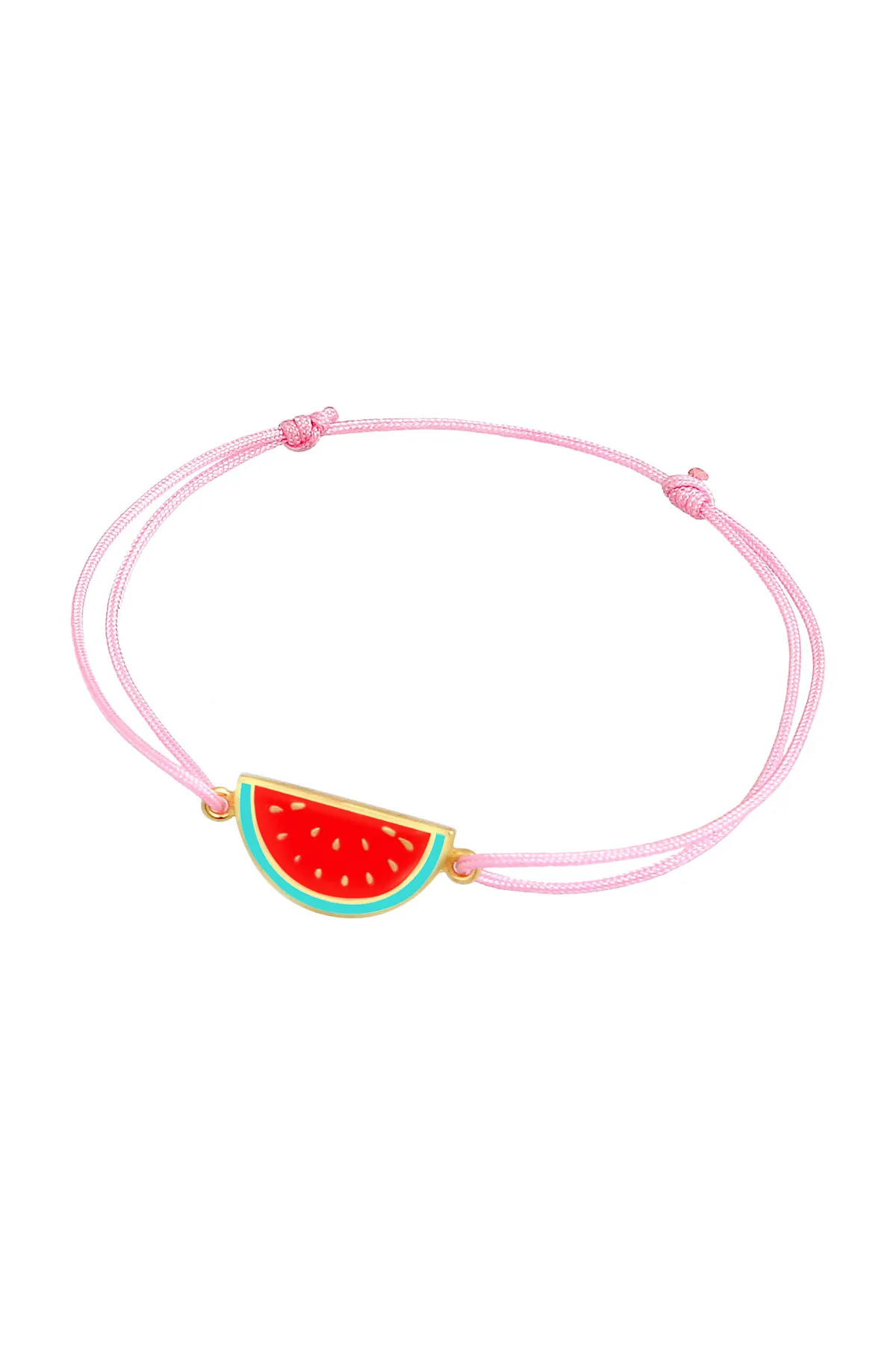 ELLI  Armband Kinder Melone Bunt Nylon Sommer 925 Silber