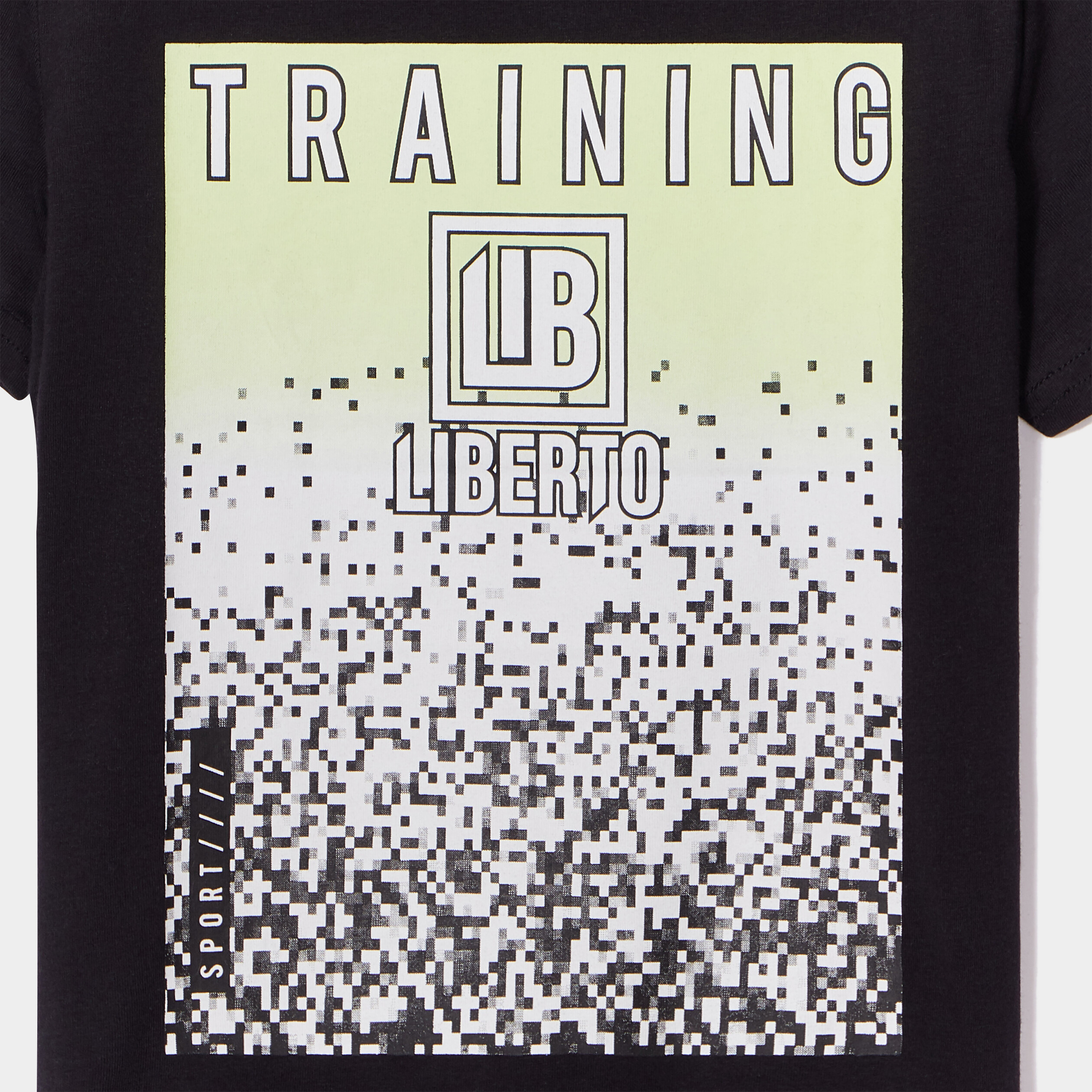 T-shirt col rond manches courtes Liberto noir garçon | La Halle