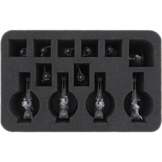 Feldherr Schaumstoffeinlage für Star Wars Legion 4 x 74-Z Düsenschlitten