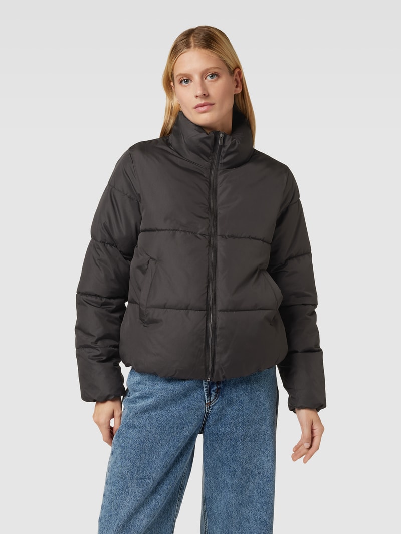 Steppjacke mit Stehkragen Modell 'TATE' in schwarz