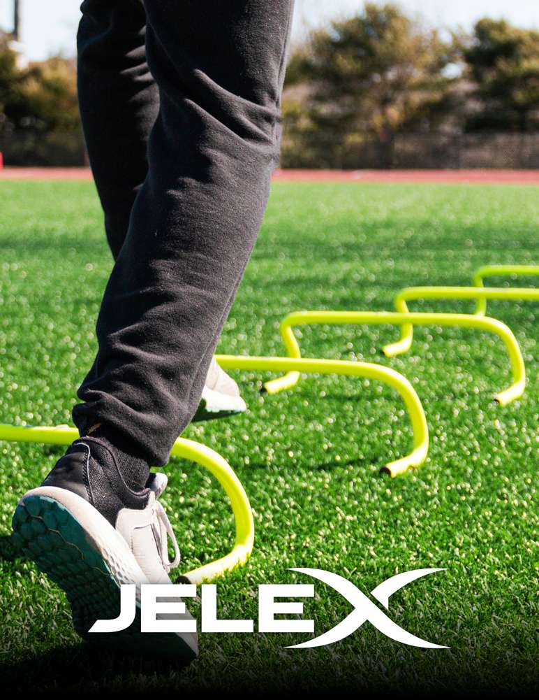 JELEX höhenverstellbare Trainingshürden 4er-Set blau