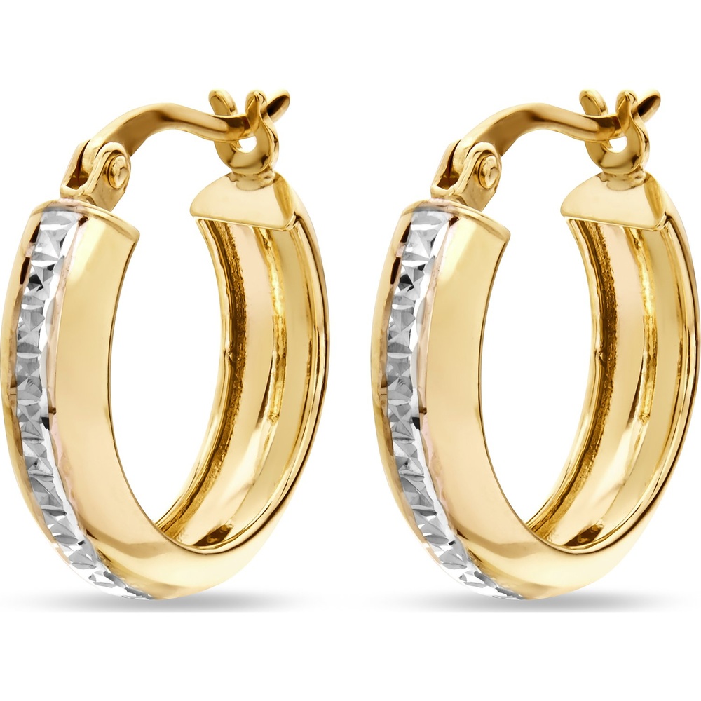 FAVS Créoles 375 Or jaune Boucles d'oreilles
