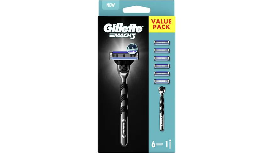 Gillette MACH3 Klingen 6 Stück + Handstück