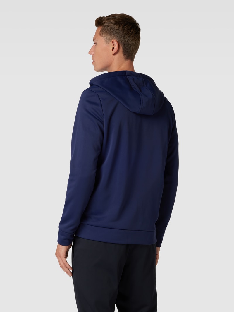 Sweatjacke mit Logo-Detail Modell 'Fleece' in marineblau