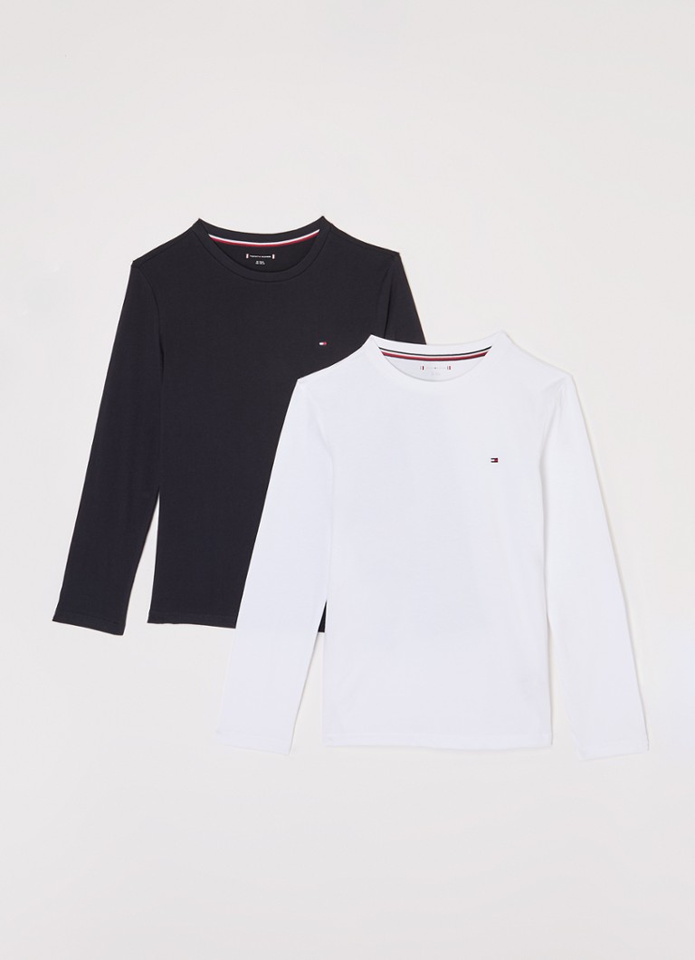 Set de 2 tricou cu mânecă lungă și logo Tommy Hilfiger