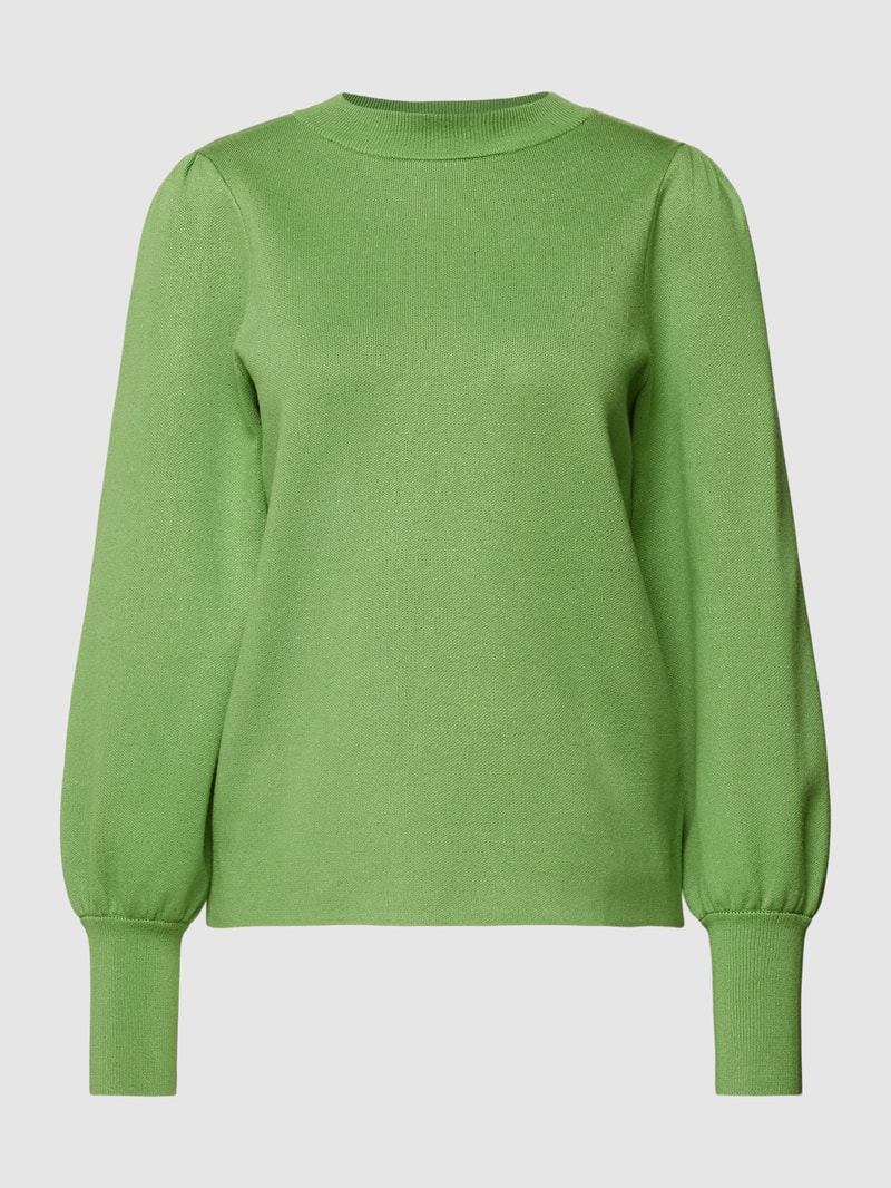 Strickpullover mit Ballonärmeln in grasgrün