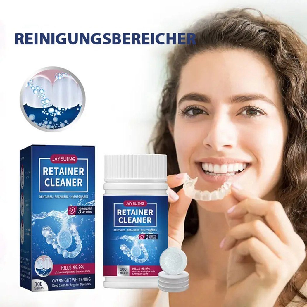 TUABUR Mundpflegecenter Zahnprothesen-Reinigungstabletten, frischer Atem, Mundpflege, 100-tlg.