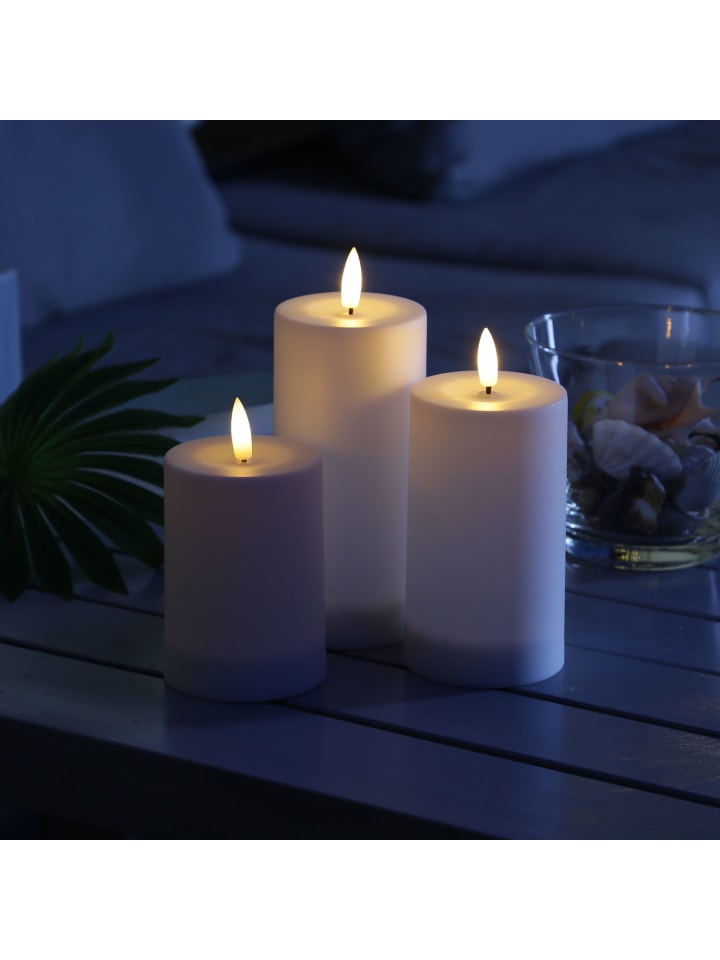 MARELIDA LED Solar Kerzen outdoor mit Sensor 3 Größen in weiß günstig kaufen onesize
